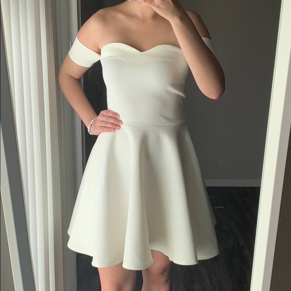 White off the shoulder dress